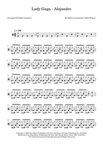 Alejandro - Lady Gaga drum sheet music