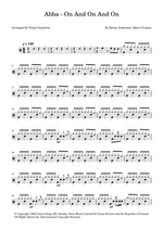 On and on and On - ABBA drum sheet music