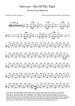 Eye of the Tiger - Survivor drum sheet music