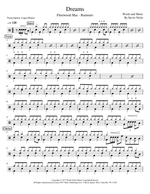 Dreams - Fleetwood Mac drum sheet music