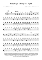 Marry the Night - Lady Gaga drum sheet music