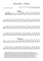 Chunky - Bruno Mars drum sheet music