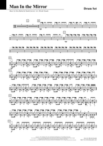 Man in the Mirror - Michael Jackson drum sheet music