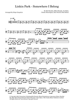 Somewhere I Belong - Linkin Park drum sheet music