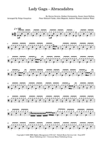 Abracadabra - Lady Gaga drum sheet music