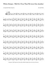Well It's True That We Love One Another - The White Stripes drum sheet music