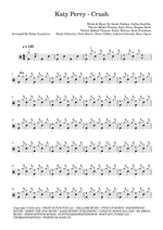 Crush - Katy Perry drum sheet music