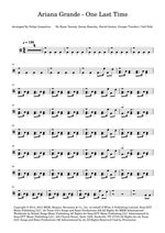 One Last Time - Ariana Grande drum sheet music