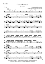 Corazon Espinado (feat. Mana) - Santana drum sheet music