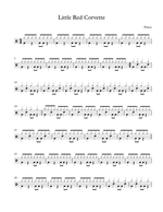 Little Red Corvette - Prince drum sheet music