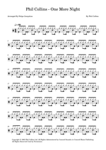 One More Night - Phil Collins drum sheet music