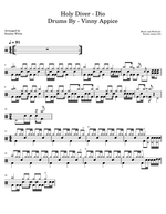 Holy Diver - Dio drum sheet music