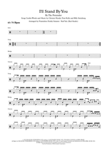 I'll Stand by You - Carrie Underwood drum sheet music