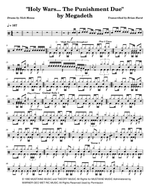 Holy Wars... the Punishment Due - Megadeth drum sheet music