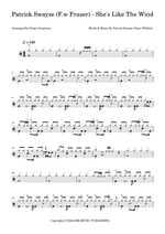 She's Like the Wind (feat. Wendy Fraser) - Patrick Swayze drum sheet music