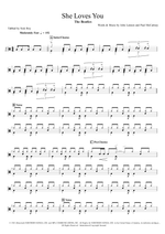 She Loves You - The Beatles drum sheet music