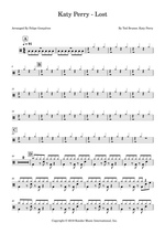 Lost - Katy Perry drum sheet music