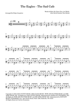 The Sad Cafe - Eagles drum sheet music
