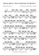 Don't Go Knockin' on My Door - Britney Spears drum sheet music