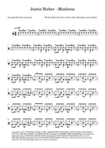 Mistletoe - Justin Bieber drum sheet music