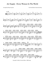 Every Woman in the World - Air Supply drum sheet music