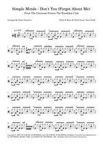Don't You (Forget About Me) - Simple Minds drum sheet music