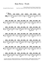 Truth - Katy Perry drum sheet music