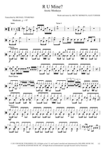 R U Mine? - Arctic Monkeys drum sheet music