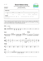 Seven Nation Army - The White Stripes drum sheet music