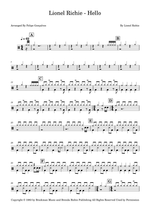 Hello - Lionel Richie drum sheet music