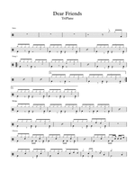 Dear Friends - Triplane (트라이플레인) drum sheet music
