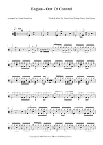 Out of Control - Eagles drum sheet music