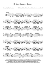 Lonely - Britney Spears drum sheet music