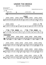 Under the Bridge - Red Hot Chili Peppers drum sheet music