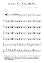 Party All the Time - Black Eyed Peas drum sheet music
