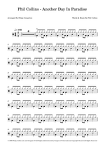 Another Day in Paradise - Phil Collins drum sheet music