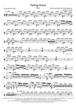 Feeling Good - Muse drum sheet music