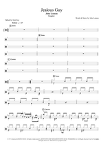Jealous Guy - John Lennon drum sheet music