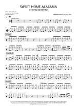 Sweet Home Alabama - Lynyrd Skynyrd drum sheet music