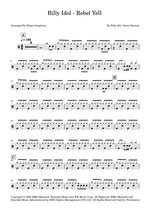 Rebel Yell - Billy Idol drum sheet music
