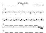 Unstoppable - Sia drum sheet music