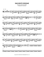 Sad White Reggae - Placebo drum sheet music