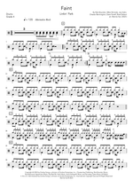 Faint - Linkin Park drum sheet music