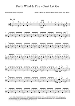 Can't Let Go - Earth, Wind and Fire drum sheet music