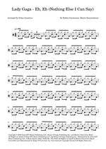 Eh, Eh (Nothing Else I Can Say) - Lady Gaga drum sheet music