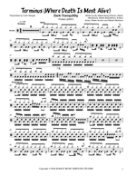 Terminus (Where Death Is Most Alive) - Dark Tranquillity drum sheet music