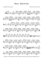 Kick It Out - Heart drum sheet music