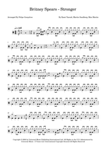 Stronger - Britney Spears drum sheet music