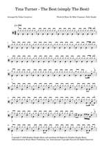 The Best - Tina Turner drum sheet music