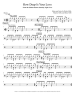 How Deep Is Your Love - Bee Gees drum sheet music